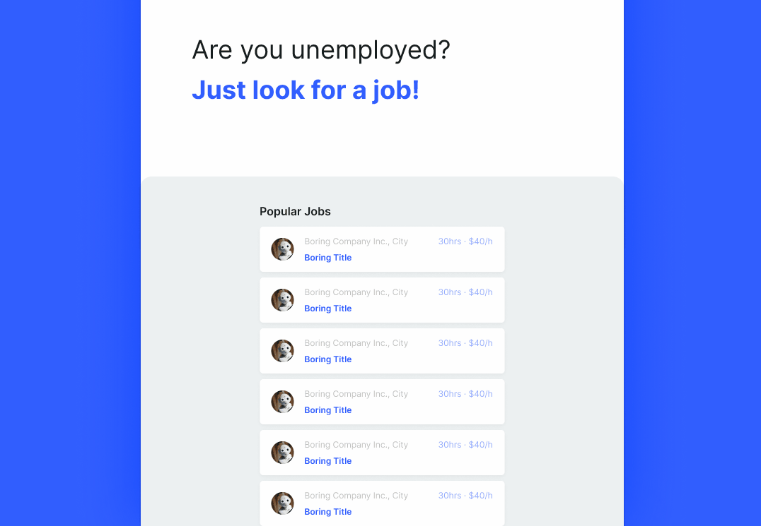 050 Job Listing 050 50 adobe xd animation app design components daily ui dailyui dailyui050 dailyui50 design figma flat design graphic design highlights material material design mockup states ui