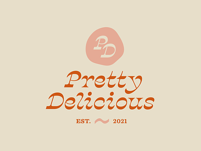 Pretty Delicious Logo branding feminine full logo logo simple simplistic typ typography