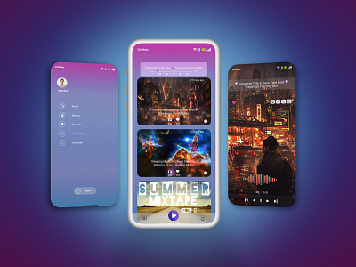 Music player UI 3d animation app colour full creative creative design design designing figma design graphic design mobile app music app music player musical song app ui uiux userinterface ux