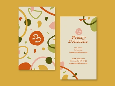 Pretty Delicious Business Cards branding business cards food graphic logo organic pattern simplistic tasteful typography