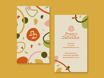 Pretty Delicious Business Cards branding business cards food graphic logo organic pattern simplistic tasteful typography