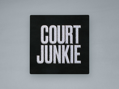 Court Junkie — Podcast Rebrand black and white branding court junkie podcast podcast rebrand true crime typography