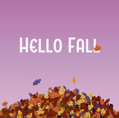 Hello Fall - Animation Design animation design graphicdesign illustration motion design motion graphics