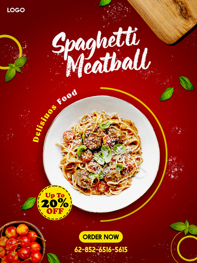 Restaurant Flyer design flyer food graphic design illustration restaurant spaghetti vector