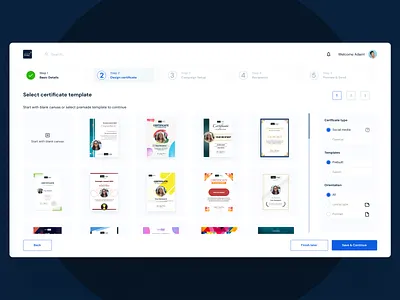 VirtualBadge.io Revamp clean design custom certificate digital certificate education product design responsive design saas user experience web app redesign