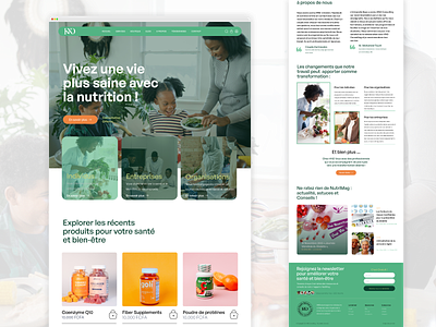 Pages de site web (ecommerce) | Kost Digital ecommerce hero section kost digital landing page nutrition site de nutrition site ecommerce site internet site web