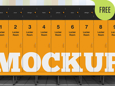 Free Locker Room Mockup free freebie