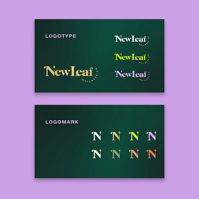 New Leaf Wellness Identity bespoke branding color graphic design identity logomark logotype organic