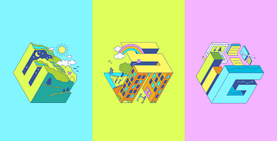 Storable's ESG Initiative branding colorful diversity esg graphic design identity illustration isometric