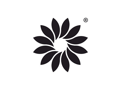Sunflower branding design flat icon illustration logo minimal vector