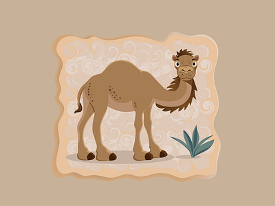 Cartoon camel 3d adobe illustrator animal animation branding camel cartoon desert design graphic design illustration landscape logo motion graphics sand ui