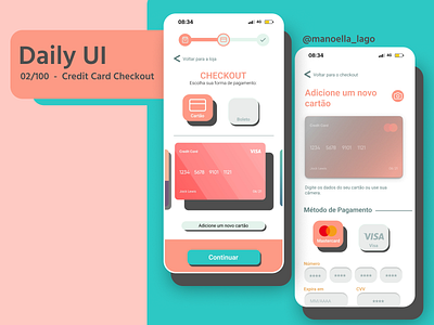 Daily UI 002 - Credit Card Checkout challenge credit card checkout daily ui study ui