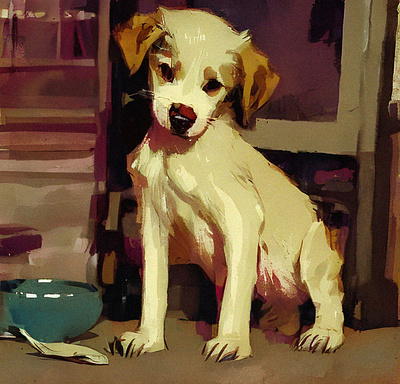 Stray art digital dog illustration pup puppy stray