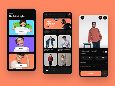 Ecommerce mobile app clothing app clothing store ecommerce mobile design mobile ui ux ui ux