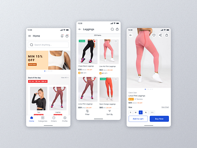 eCommerce Shop app design ecommerce ui ux