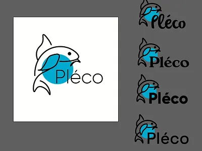 Pléco logo branding graphic design logo mascot