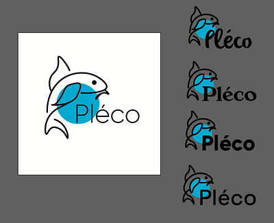 Pléco logo branding graphic design logo mascot