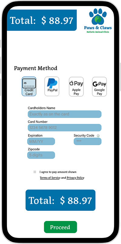 Credit card Checkout form dailyui