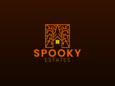 Spooky Estates adobe illustrator apartment branding design designing dribbble estate home house illustration logo logos real estate residential spooky vector