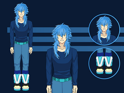 Aoba Seragaki 2d 2dlivemodel adobe illustrator characters design designing dribbble graphic design illustration livemodel model rig vector