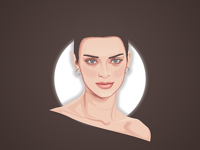Kendall Jenner adobe illustrator art cartoon design designing dribbble face face illustration graphic design illustration jenner kendall model vector