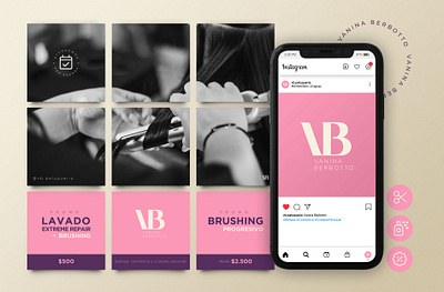 VB instagram feed design branding graphic design social media content