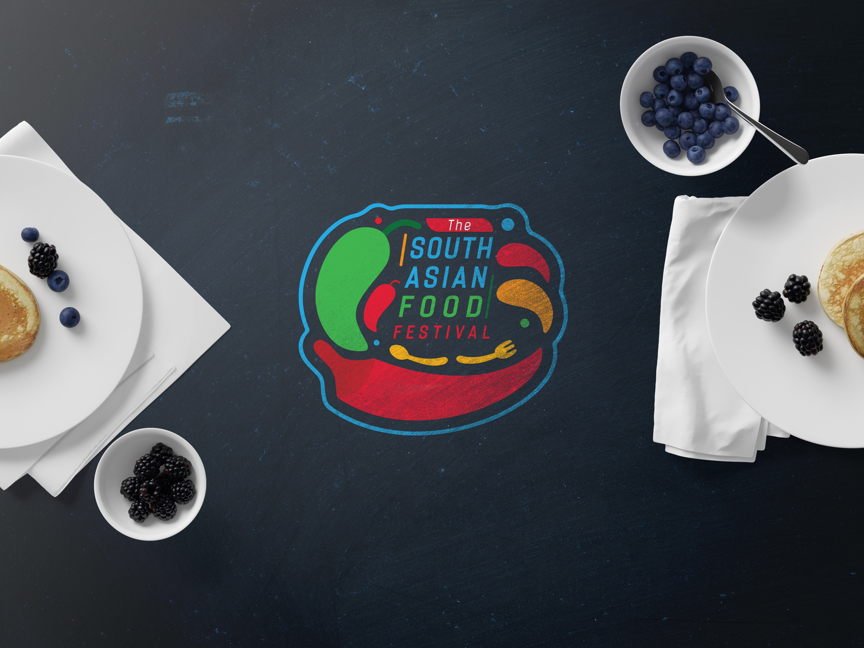 South Asian Food Festival Logo branding clean creative festival food food festival logo modern resturent