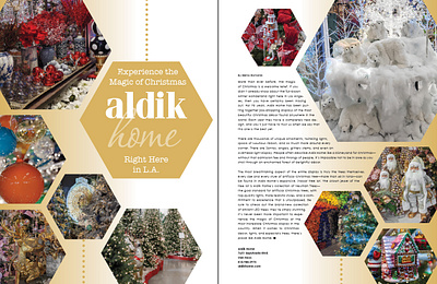 Magazine Layout for Holiday Home Décor Boutique advertisement branding graphic design magazine layout