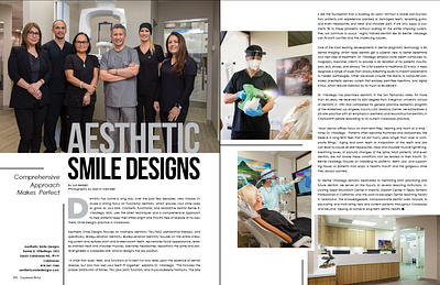 Magazine layout for Dental Office advertisement branding graphic design magazine layout