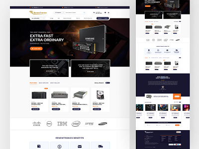 Ecommerce Website ecommerce electronics homepage product pages renewtronics