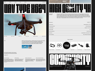 UAV Drone - Landing page for tech product promotion business web drone homepage landing landing page landing page service minimalist page product promo website promotion ui ui web web web design web service web site website website design