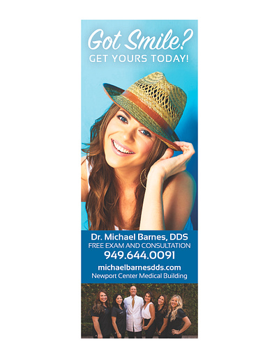 Ad for Dental Office advertisement branding graphic design magazine layout