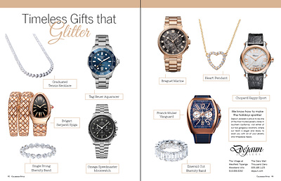 Advertorial Layout for Holiday Gift Guide advertisement branding graphic design magazine layout