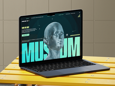 Downy - Digital Musuem Landing Page 3d agency artwork bold darkmode design digital history museum ui userinterface web web design