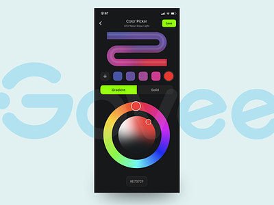 Govee Colour Screen Redesign color darkmode govee lights mobile