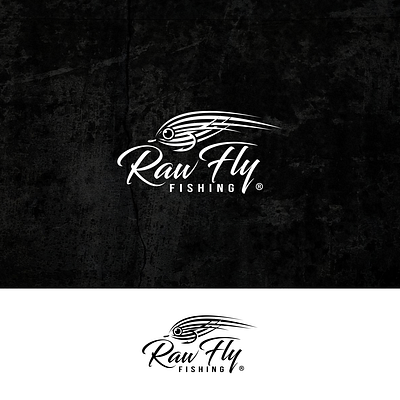 Raw Fly Fishing fish fishing fly fishing logo tackle