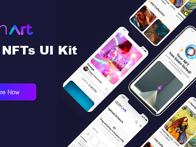 Open Art: A Free NFTs UI Kit for Designers app app ui kit design free template free ui kit mockplus prototype prototyping ui ui kit ux