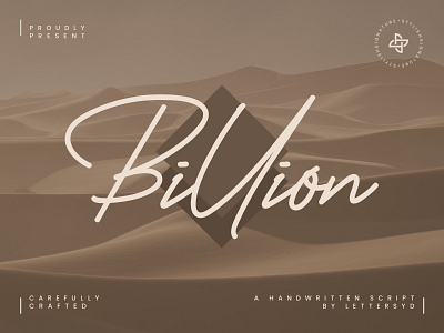 Billion Signature billion branding classy design font gold graphic design handwritten illustration logo logo design minimal monoline script signature stylish vector