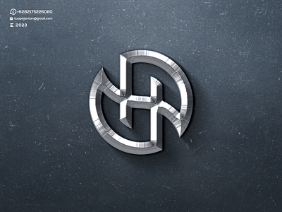 Monogram H Logo Design art branding design design logo dubai enwirto h round icon illustration letter lettering logo logos minimal monogram round ui