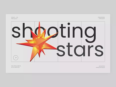 Shooting Star - Pitch Deck Exploration after effects animation deck design gradients graphic design keynote layout motion graphics pitchdeck powerpoint presentation slides