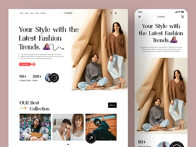 Fashion Brand Website Design beauty cloth brand ui clothing web ui e commerce e commerce web fashion brand homepage interface lan landing page product web design website website design webui