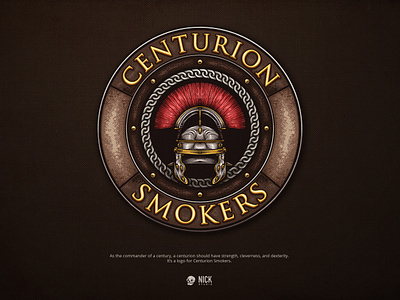 Centurion Smokers brand identity branding design design studio hand drawing hand drawn illustration logo logo design vintage vintage logo