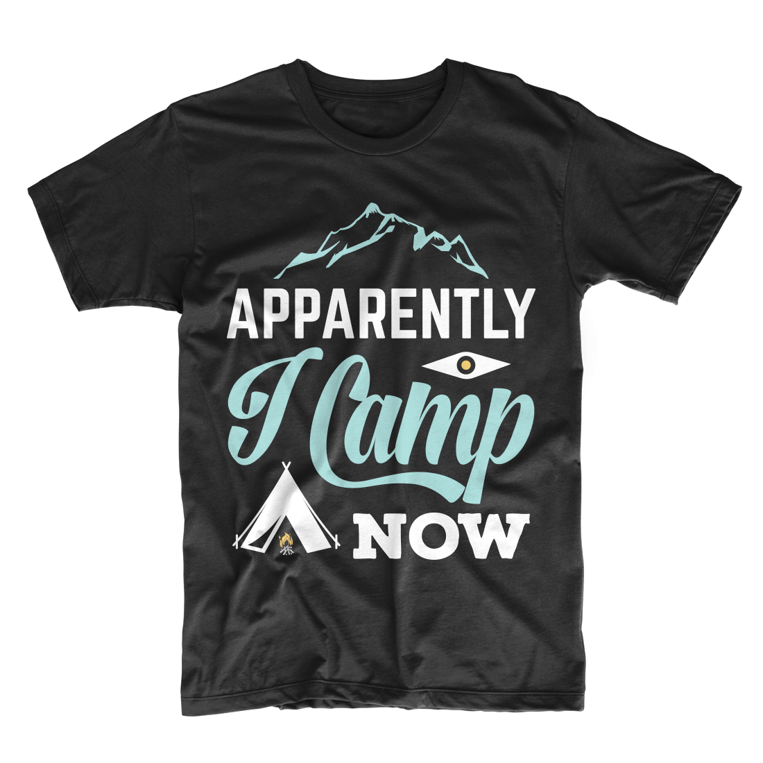 Apparently, I Camp Now Camping Tshirt Design by Tshirt Pond on Dribbble