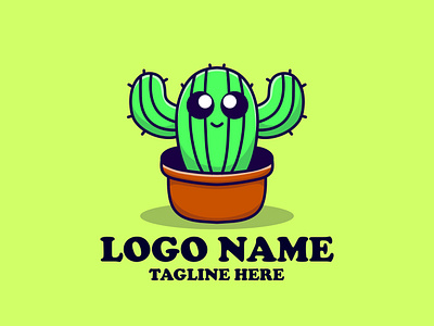 Cactus cactus cactus character cactus logo logobrand