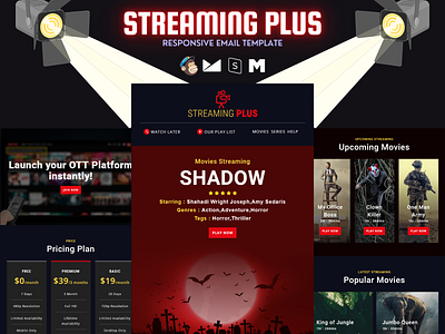 Streaming Plus – Responsive Email Template media template streaming plus