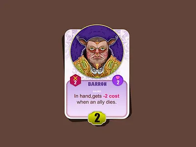 Barron card boardgame concept art design game art gamecard gamedesign gamedevelopment illustration playcard vector