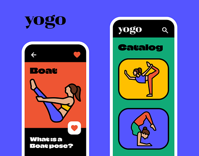 Yogo — simple app for learning yoga app design figma mobile product design ui ux