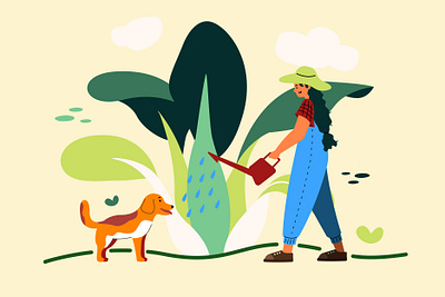 water your plants, water your earth! app illustration climate action go green graphic illustration illustration sustainable living vector design vector illustration