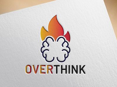 Overthink Brain logo beautiful logo best brain logo best logo brain logo creative logo fire logo graphic design logo logo design modern logo overthink fire logo overthink logo simple logo think logo