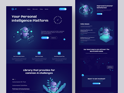 Creative AI Landing Page ai landing page ai website artificial intelegent branding colorful design falconthought home page home page design landing page minimalist startup landing page startup marketing startup website ui ux web design web design service website website service